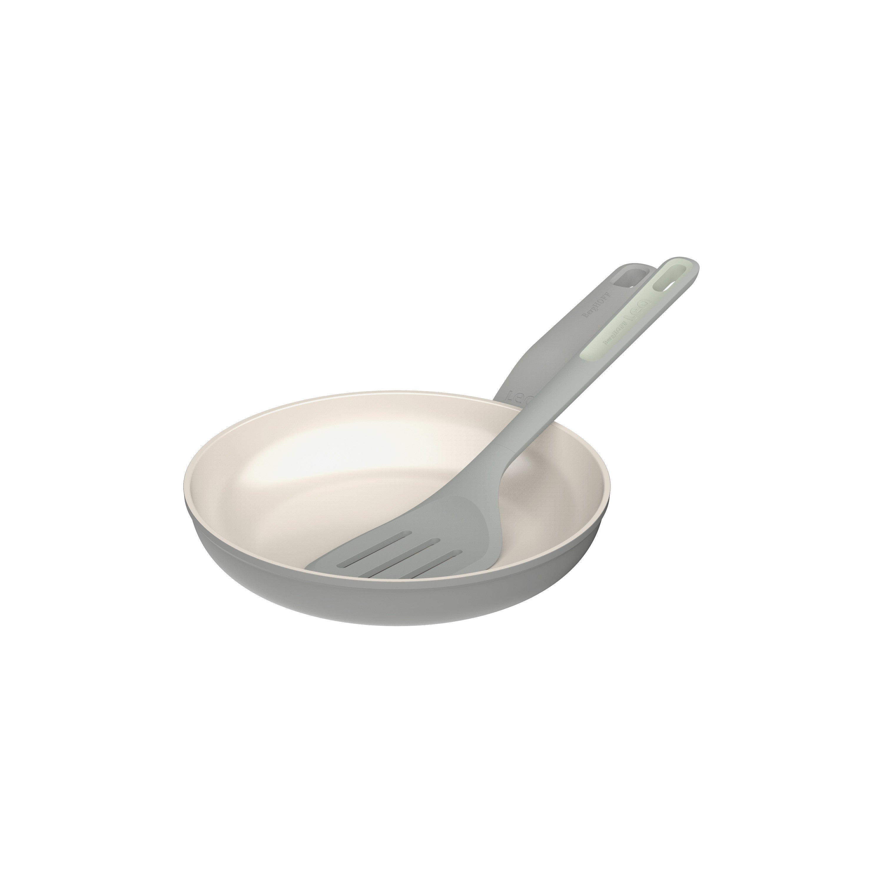 BergHOFF 24cm Frying Pan + Turner – Balance Moonmist with Silicone Turner & Recycled Plastic Handle